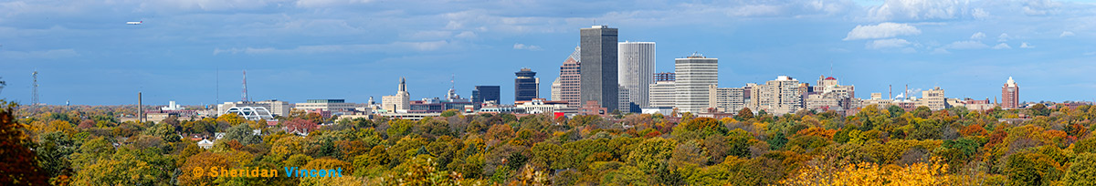 Rochester Skyline from Cobbs Hill by Sheridan Vincent