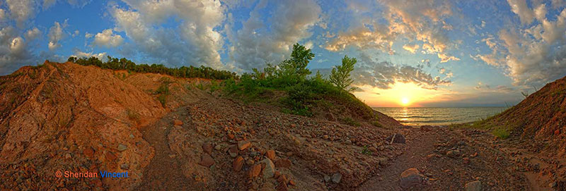 Chimney Bluffs Solstice Sunset