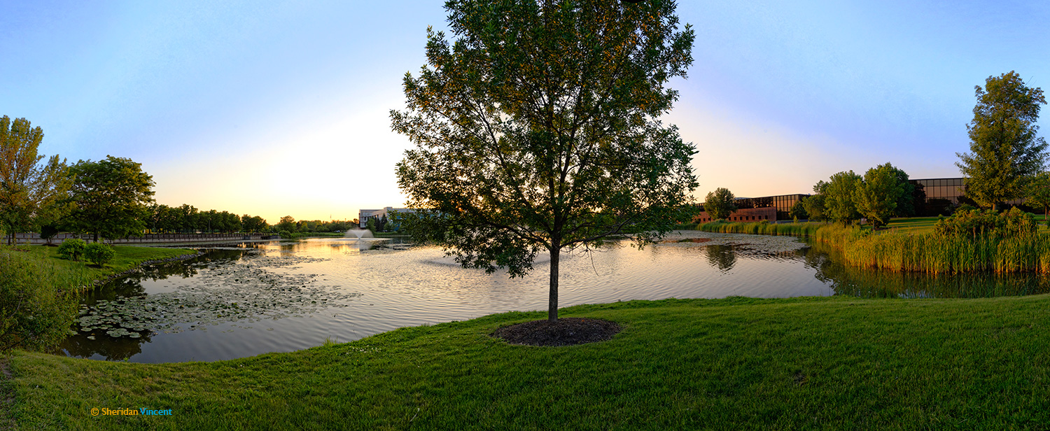 Canal Ponds Sunset Right